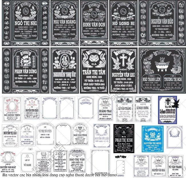 file vector cnc bia nhieu loai dang cap nghe thuat decor bia mo